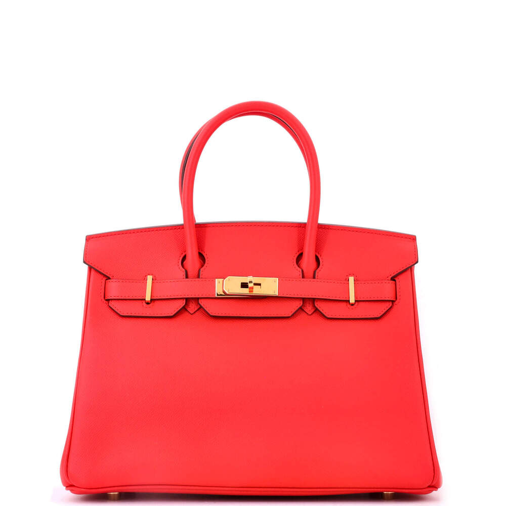 Hermes Birkin 30 Red Epsom with Gold Hardware
